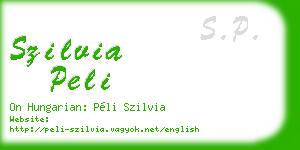 szilvia peli business card