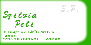 szilvia peli business card